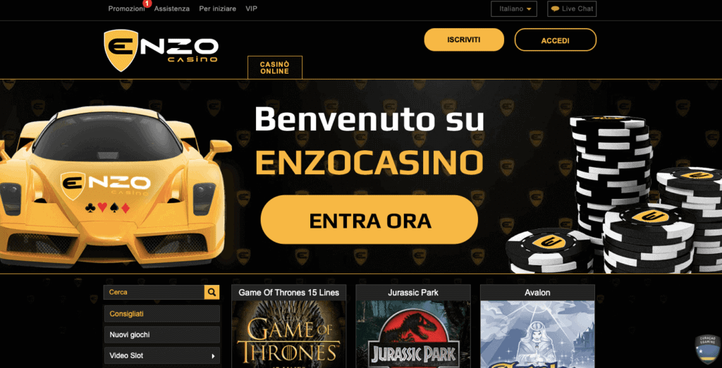 Enzo casino Homepage