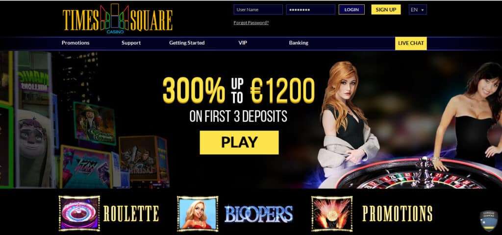 Times Square Casino bonus