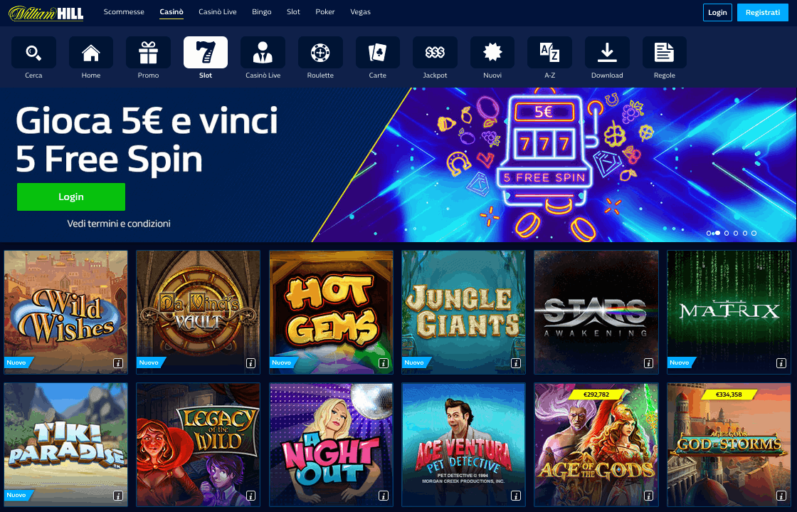 Slot Machine con giri gratis senza deposito