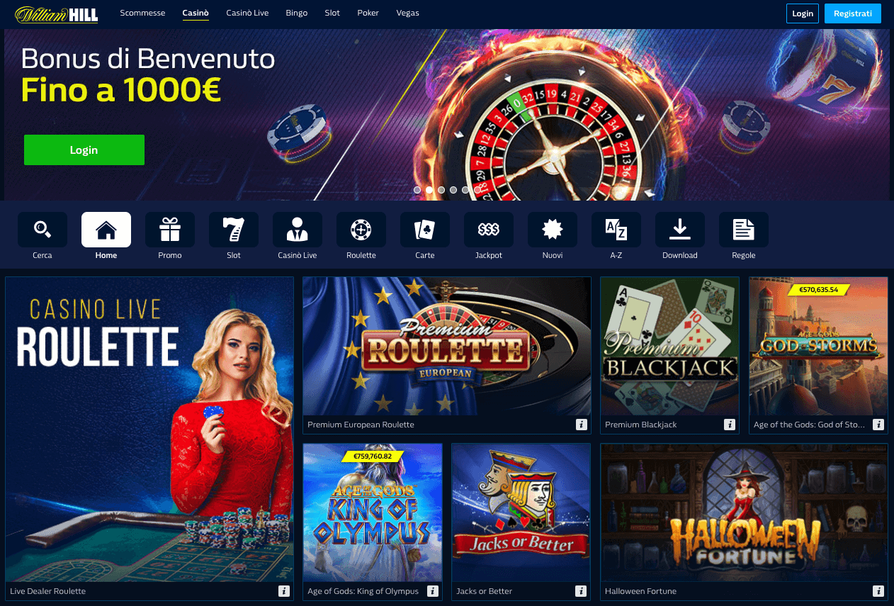 William Hill Mobile Casinò | Come funziona | Bonus e Giri Gratis