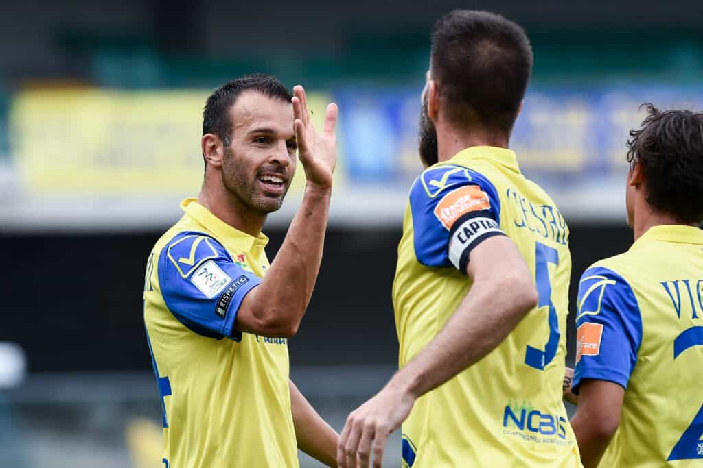 esultanza gol Meggiorini, Chievo