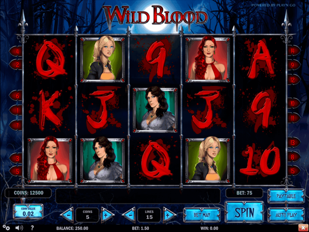 Simboli Wild Blood slot machine