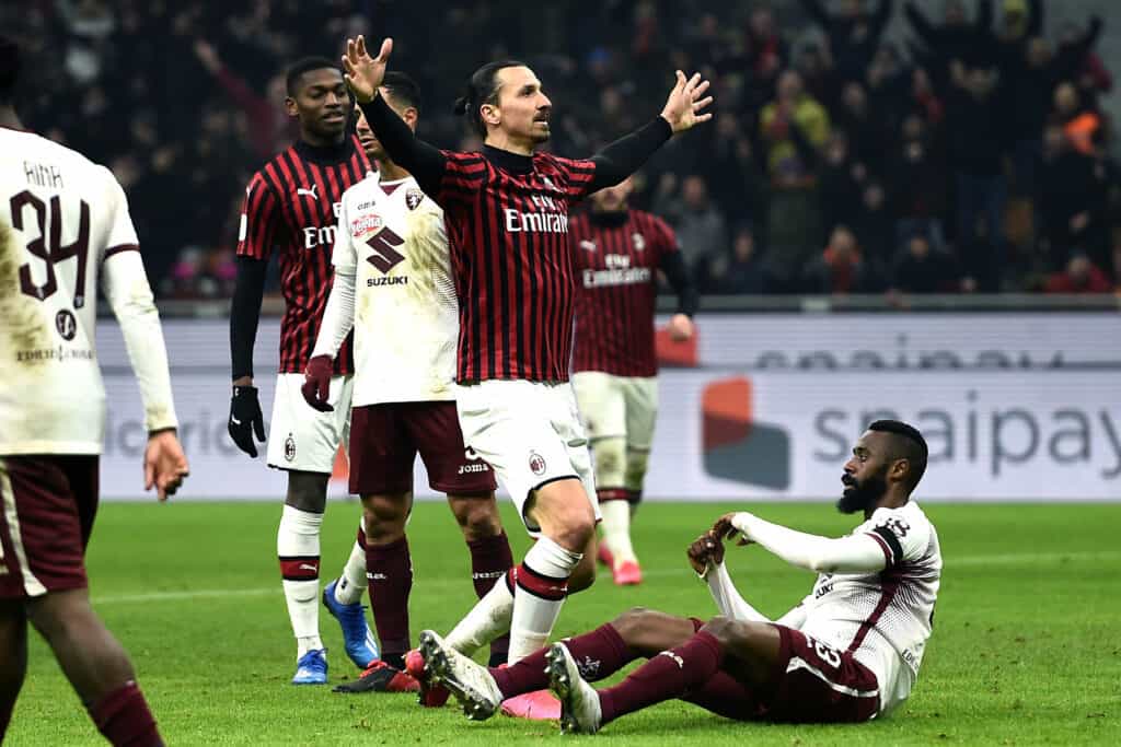 esultanza Dio Ibrahimovic, Milan