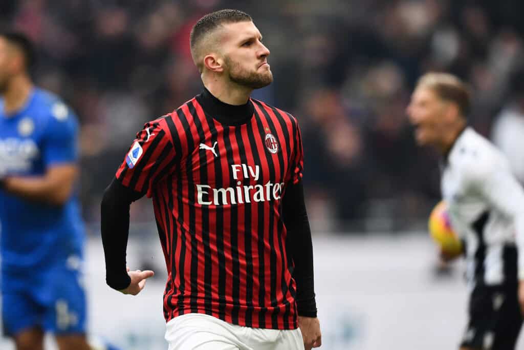 esultanza gol Rebic, Milan-Udinese