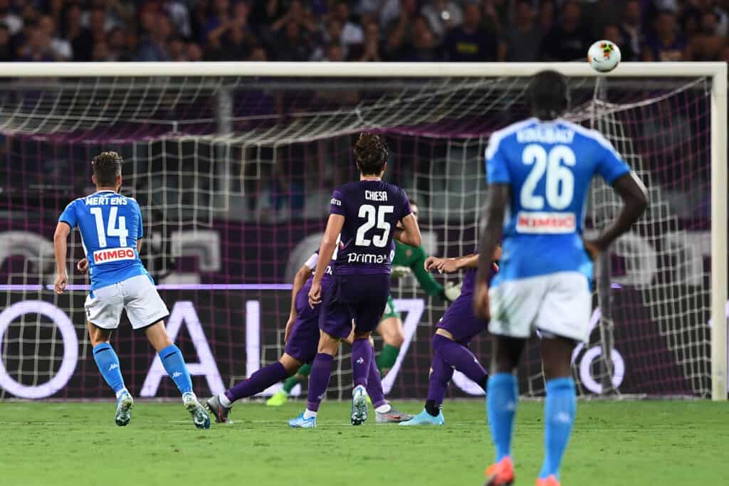 gol Mertens, Fiorentina-Napoli
