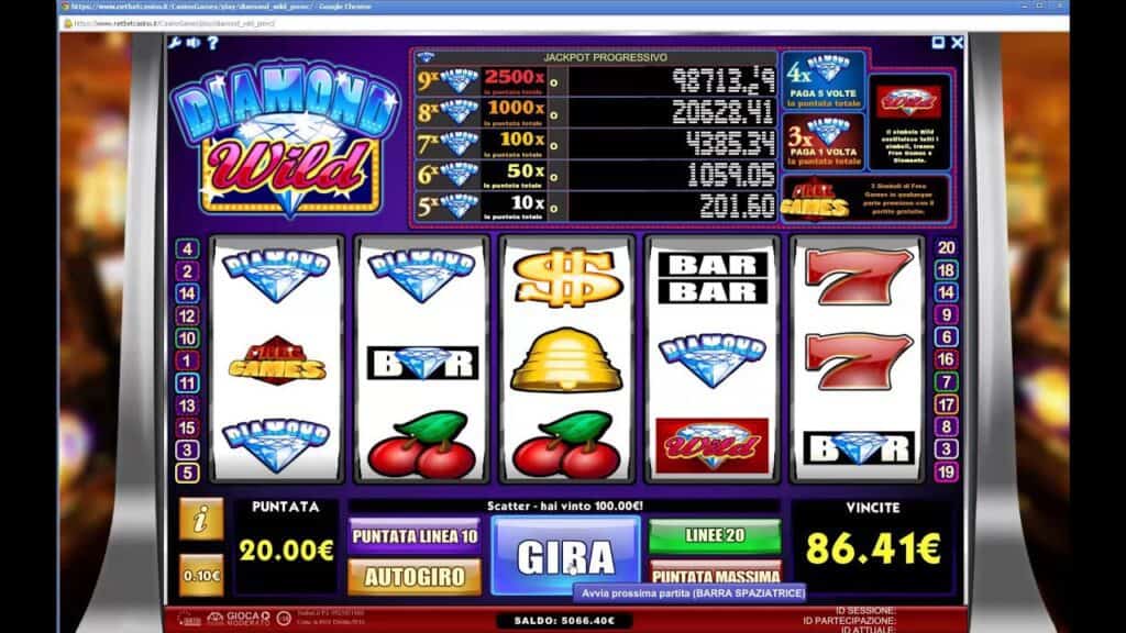 simboli Diamond Wild Slot Machine