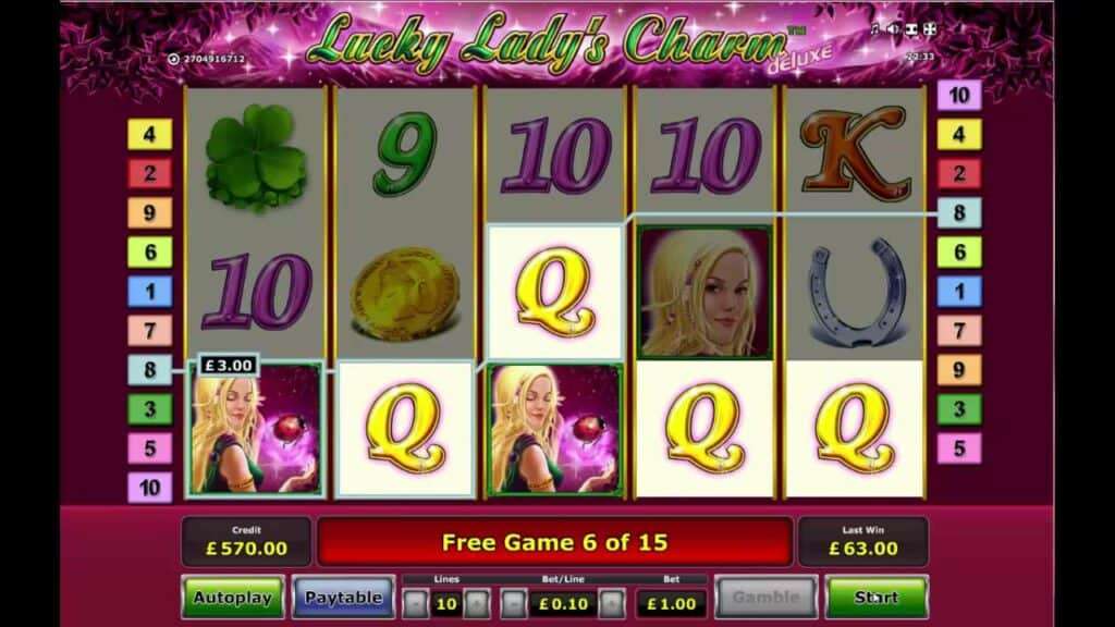 simboli Lucky Lady’s Charm Slot machine