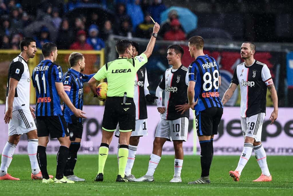 cartellino giallo Dybala, Atalanta-Juventus