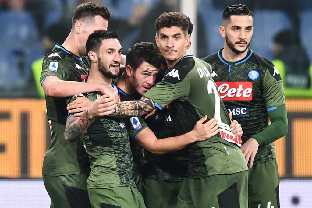 esultanza gol Demme, Sampdoria-Napoli