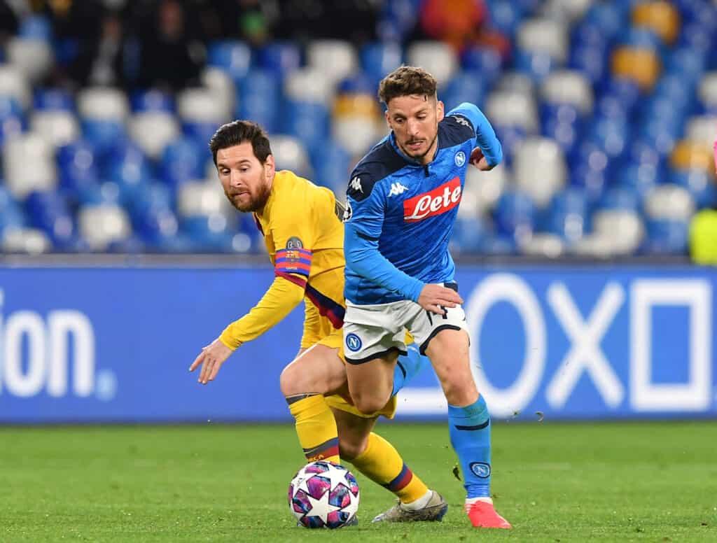 Mertens-Messi, Napoli-Barcellona