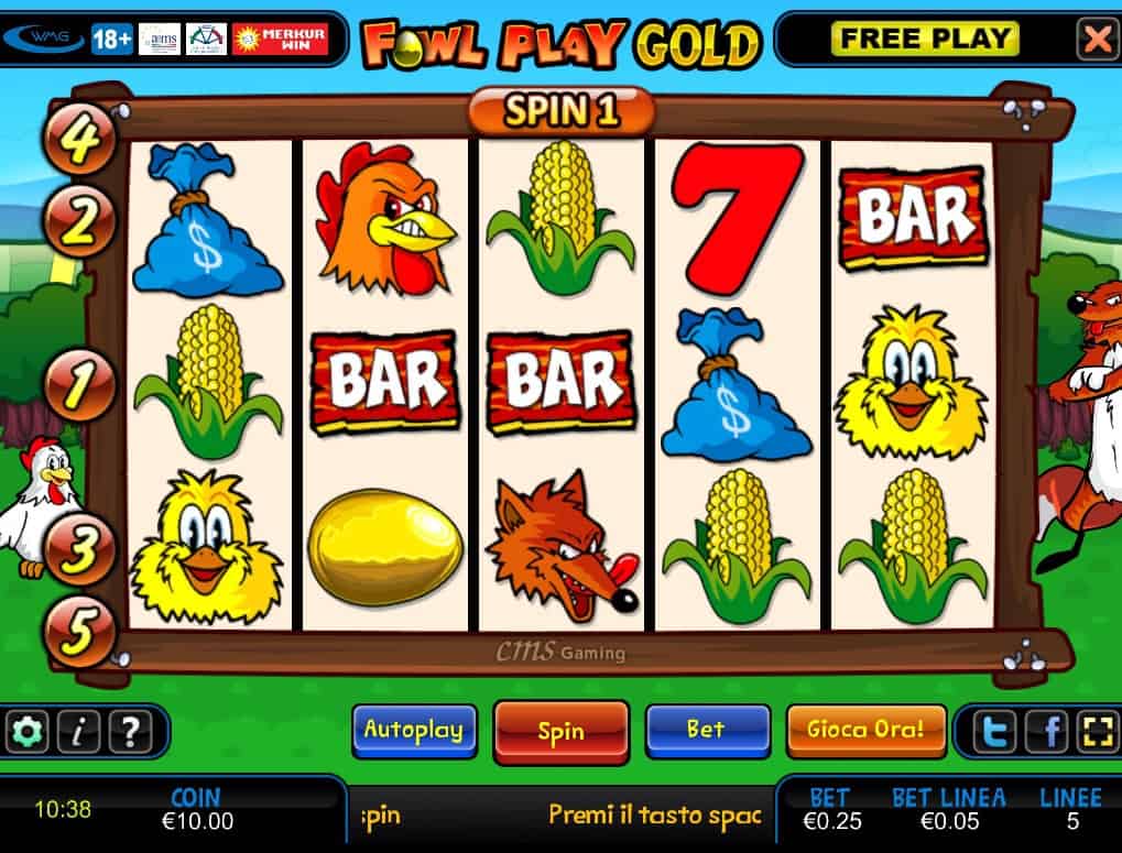 simboli Fowl Play Gold