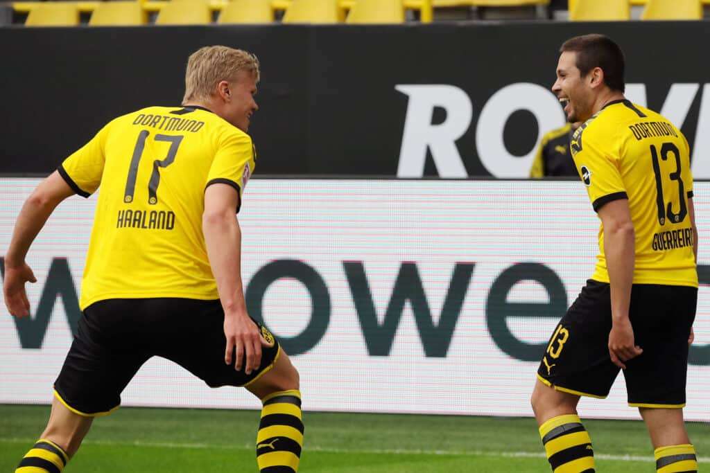 esultanza Haaland-Guerreiro, Borussia Dortmund