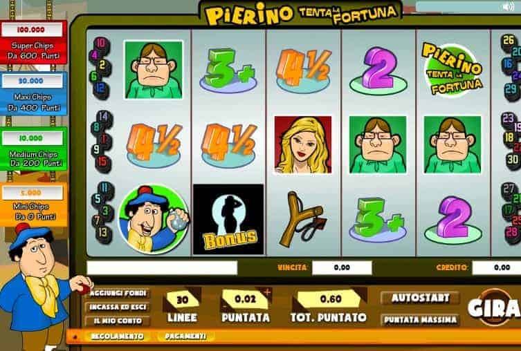 simboli Slot Pierino tenta la fortuna