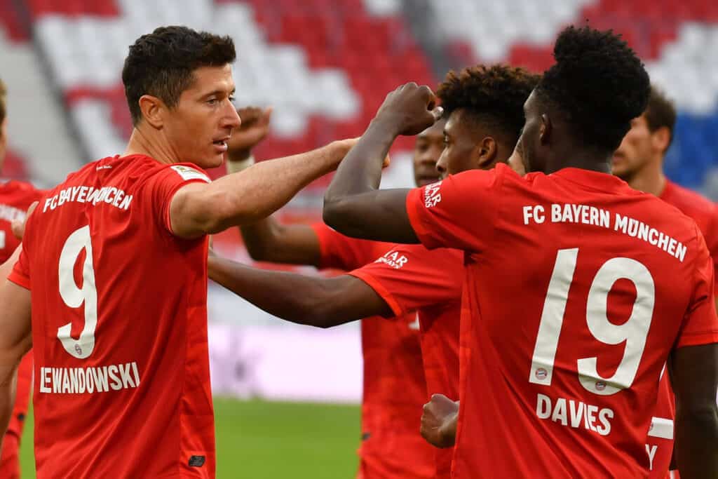 esultanza Lewandowski, Bayern Monaco