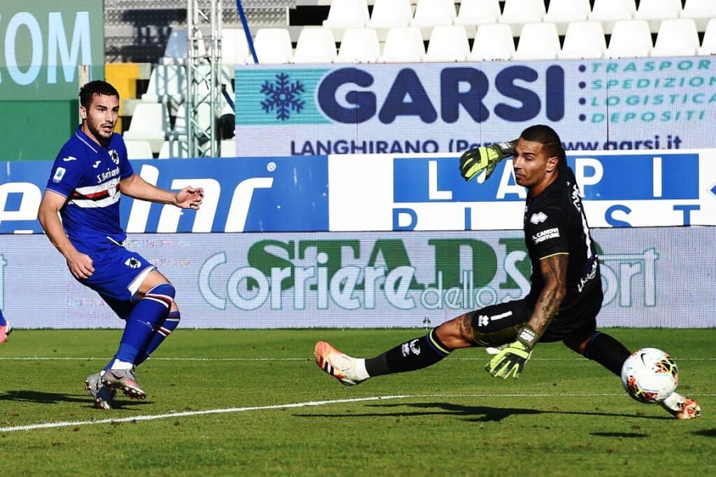 gol Bonazzoli, Parma-Sampdoria