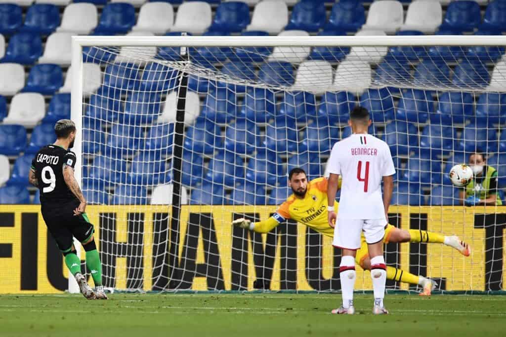 rigore Caputo, Sassuolo-Milan