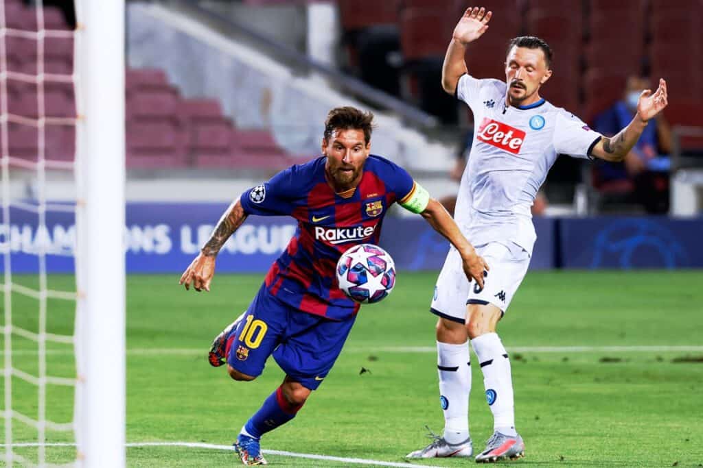 Messi-Mario Rui, Barcellona-Napoli