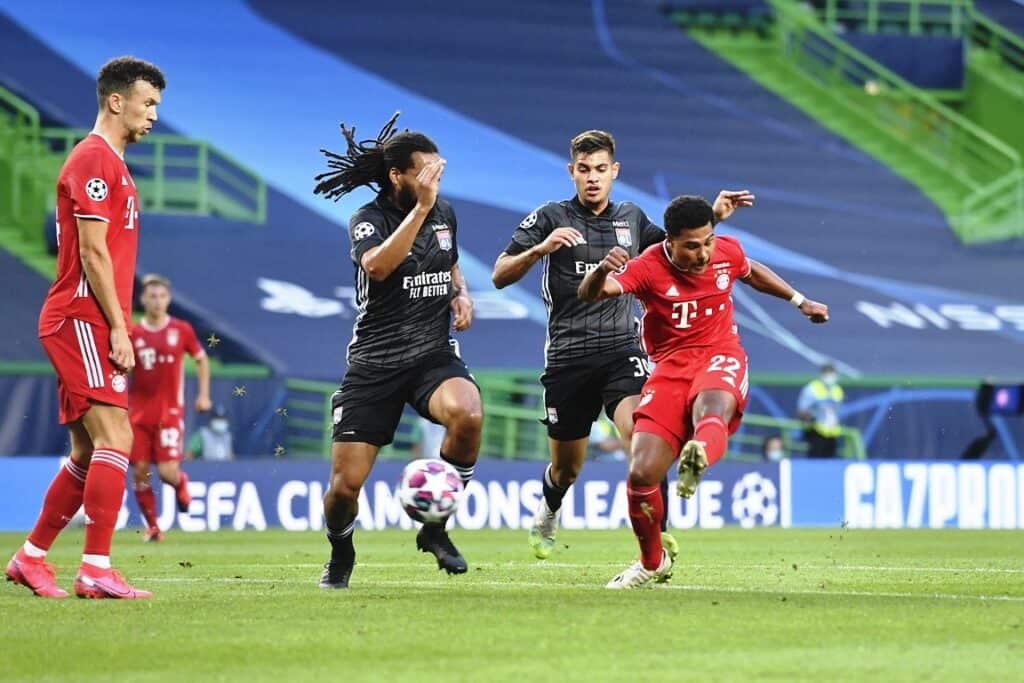gol Serge Gnabry, Lione-Bayern 