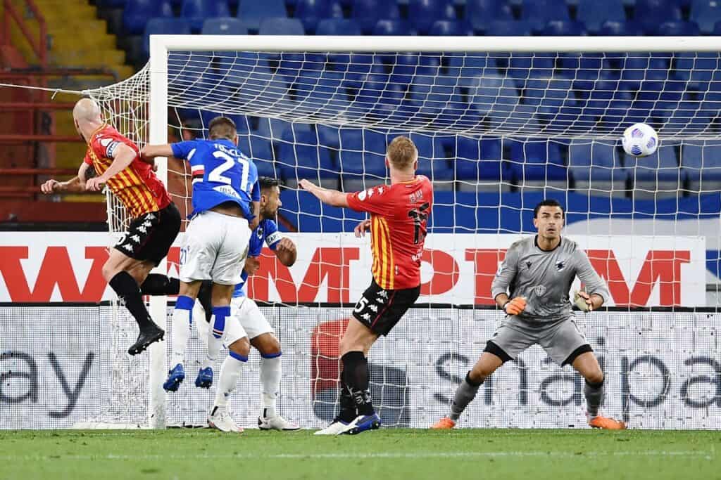 gol Caldirola, Sampdoria-Benevento