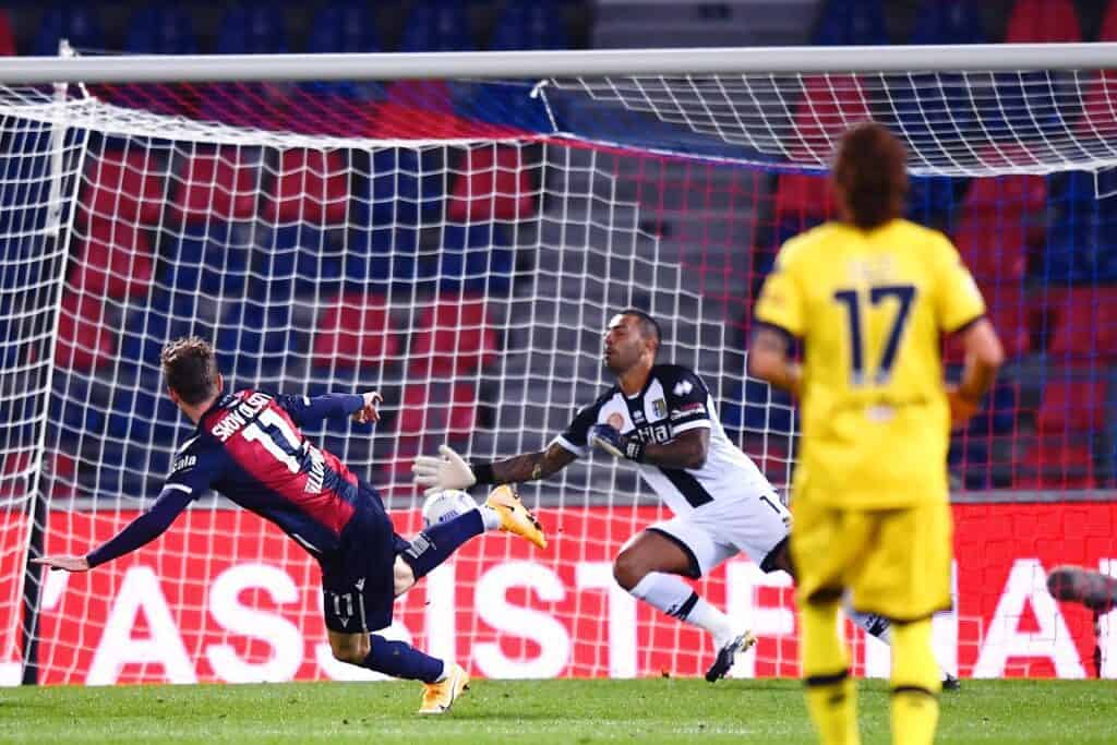gol Skov Olsen, Bologna-Parma