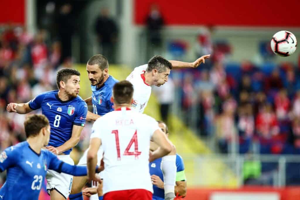 Bonucci-Jorginho-Lewandowski, Polonia-Italia