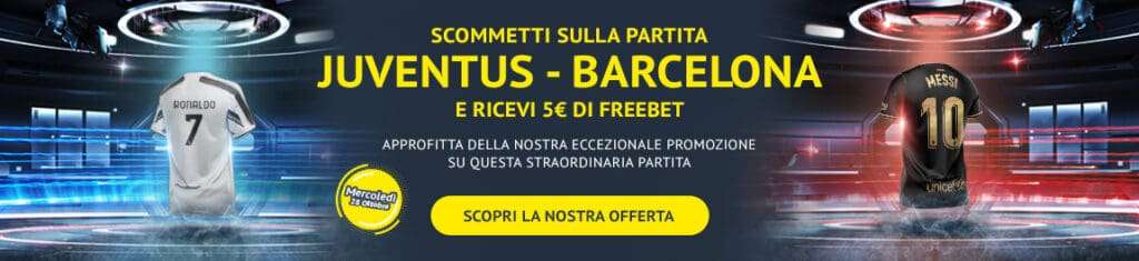 free bet yonibet Juventus-Barcellona