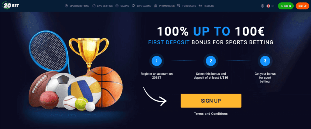 bonus benvenuto 20bet