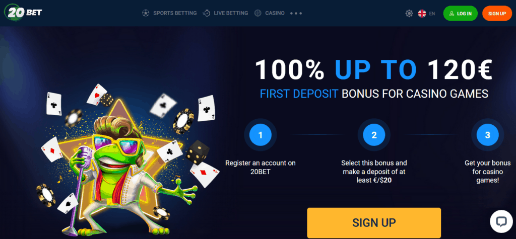bonus benvenuto 20bet Casino