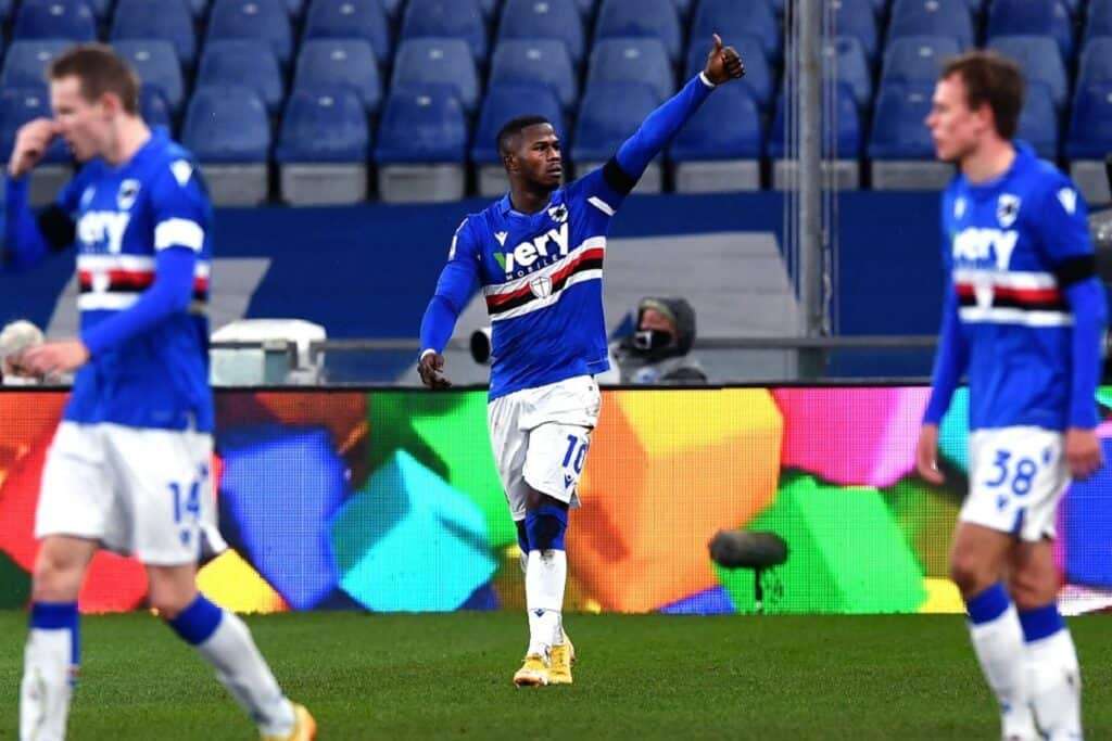 esultanza gol Keita, Sampdoria