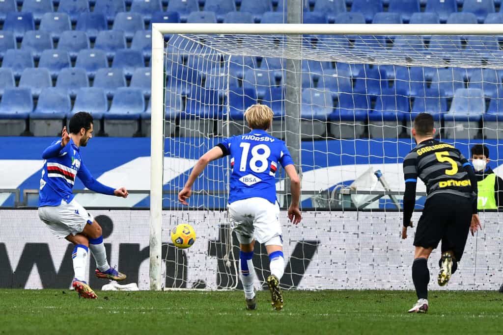 gol Candreva, Sampdoria-Inter