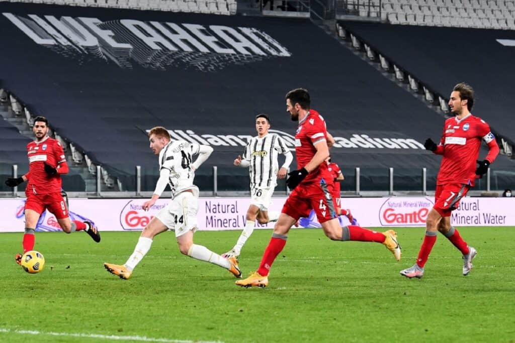 gol Kulusevski, Juventus-Spal