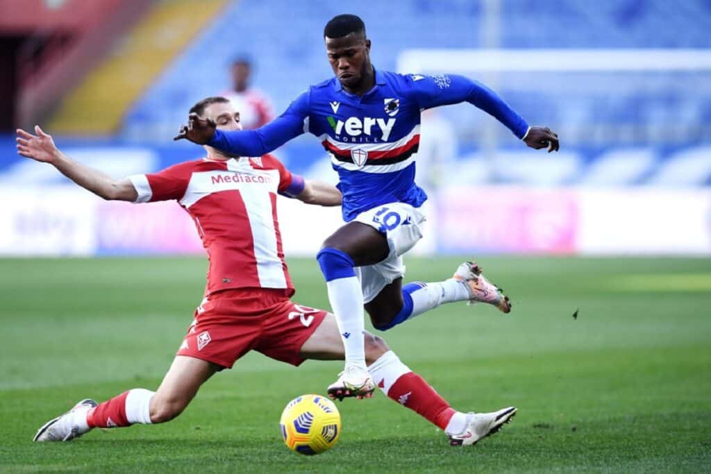 Keita-Pezzella, Sampdoria-Fiorentina