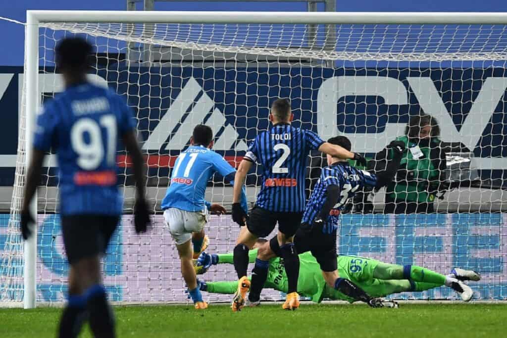 gol Lozano, Atalanta-Napoli Coppa Italia