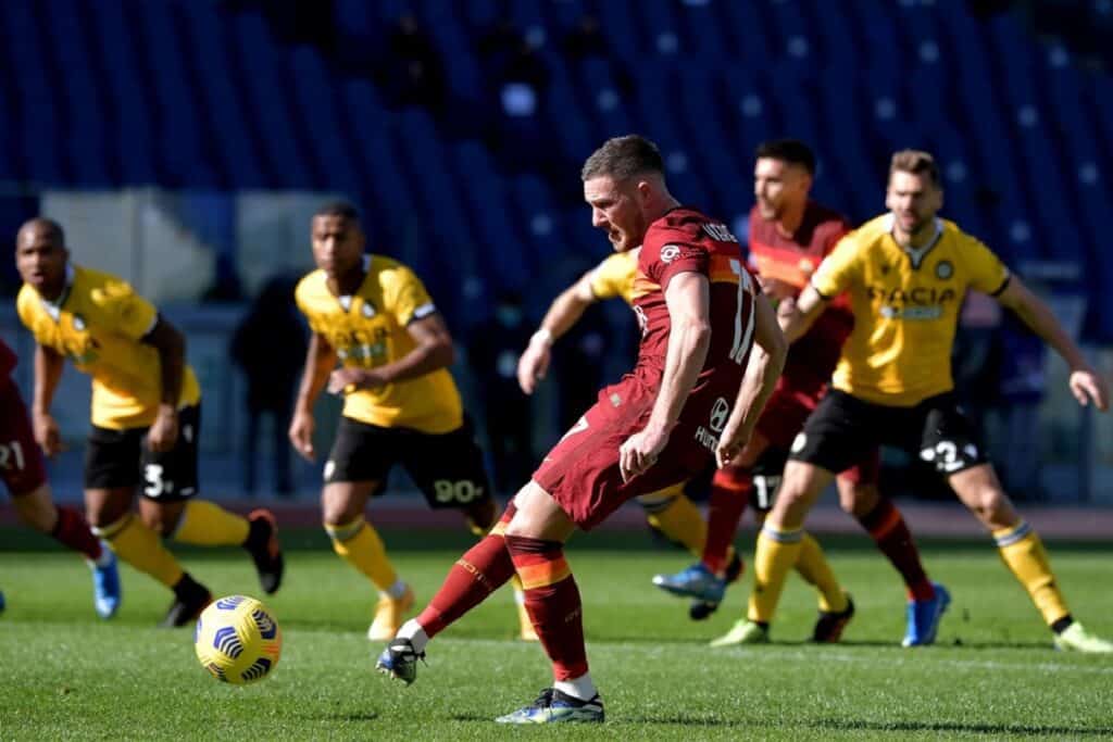 gol Veretout, Roma-Udinese
