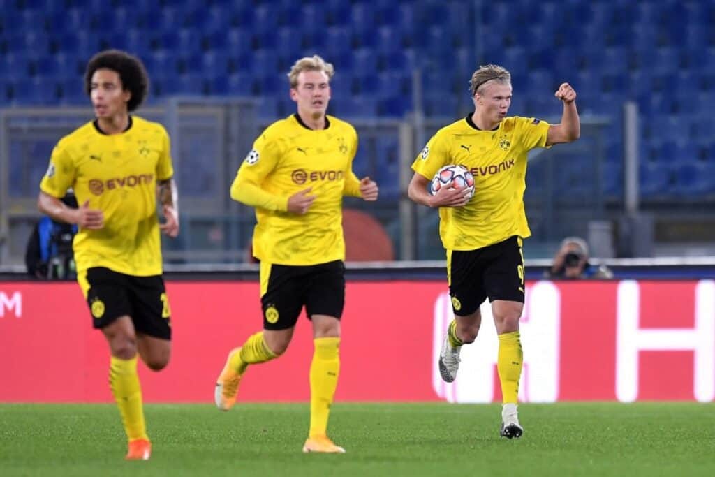esultanza gol Haaland, Borussia Dortmund