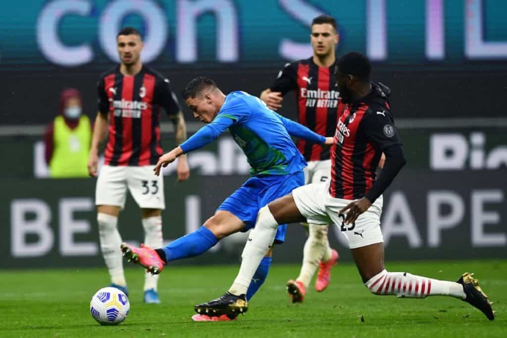 gol Raspadori, Milan-Sassuolo