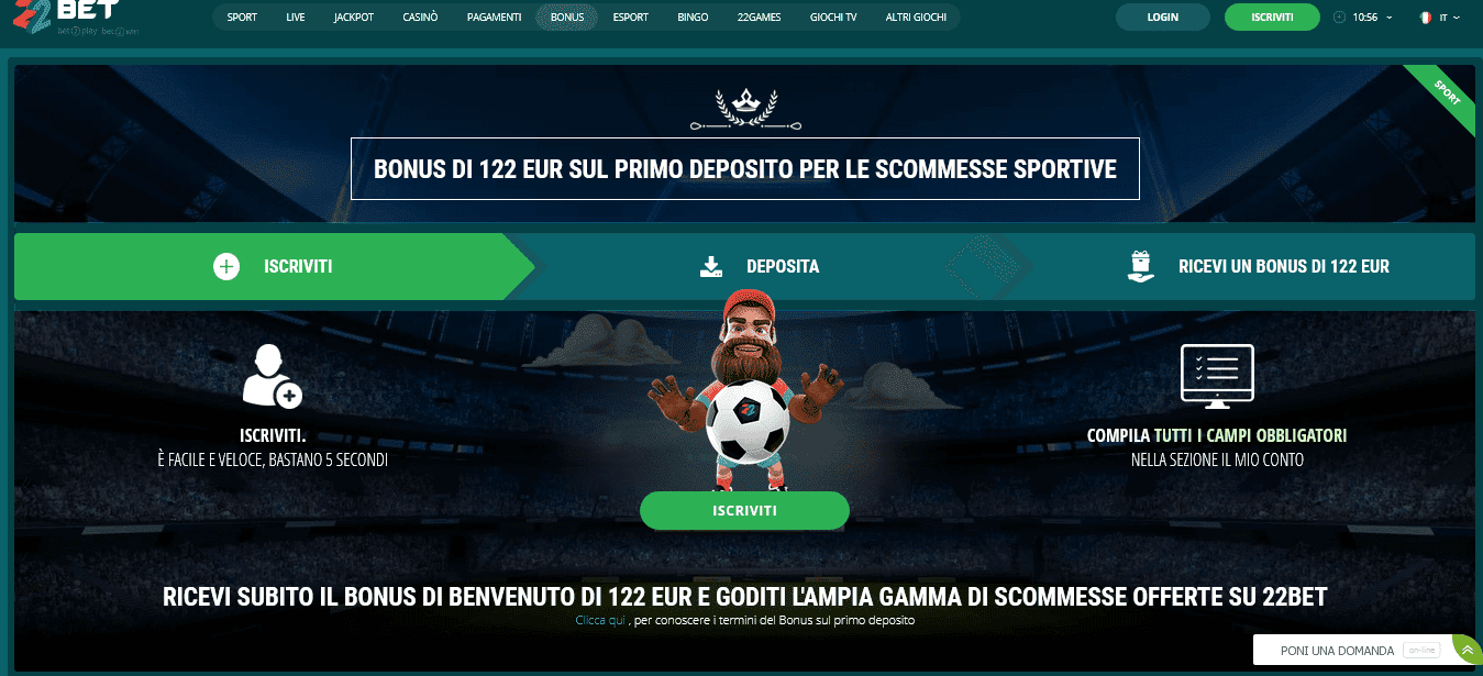 Opinioni 22Bet
