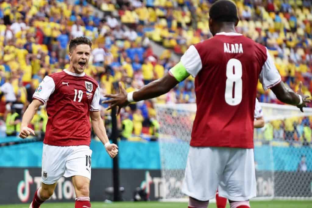 esultanza gol Baumgartner, Austria