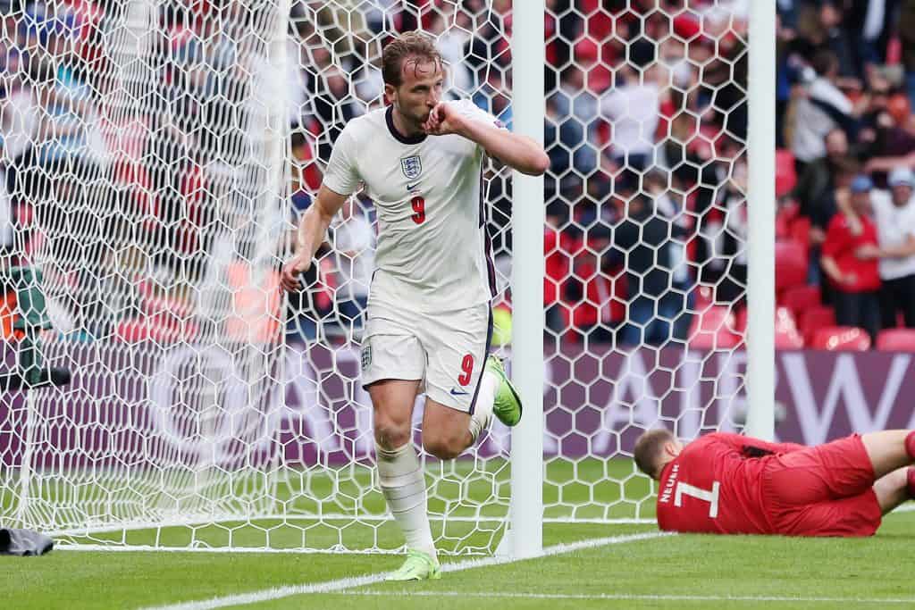 esultanza gol Kane, Inghilterra-Germania
