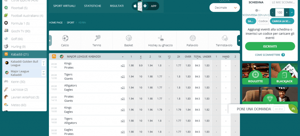 scommesse sportive 22bet
