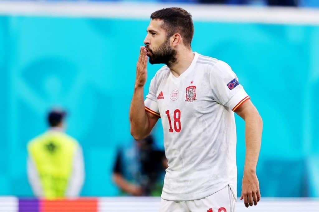 esultanza gol Jordi Alba, Spagna-Svizzera