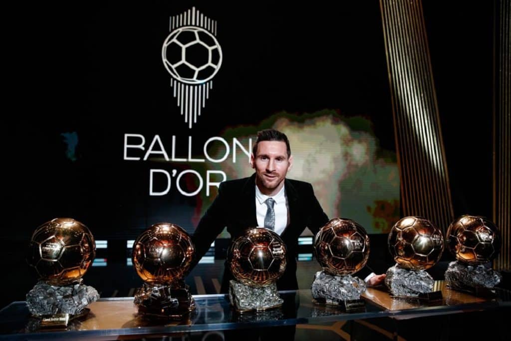 Messi e i 6 palloni d'Oro vinti