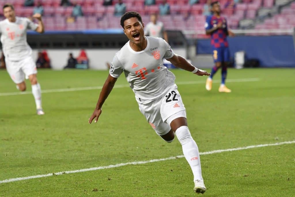 esultanza Gnabry, Bayern Monaco