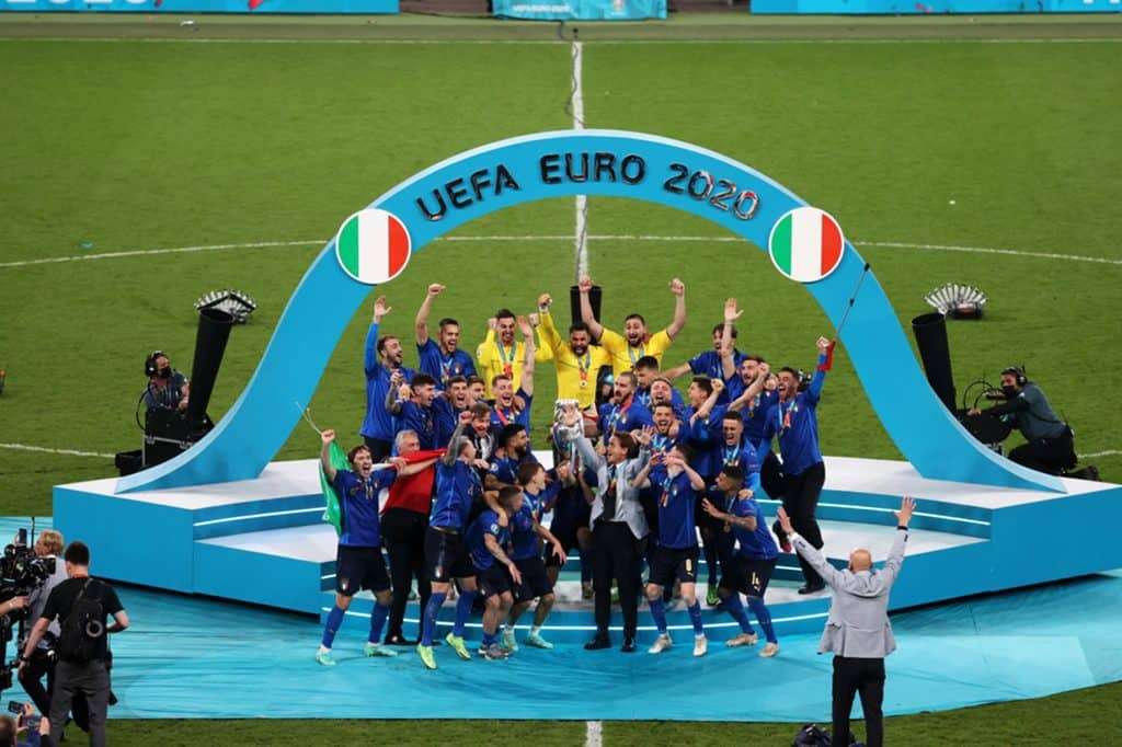 esultanza Italia Euro 2020