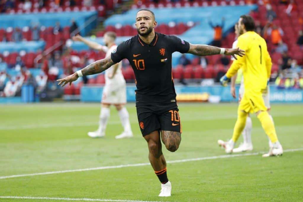 esultanza gol Memphis Depay, Olanda
