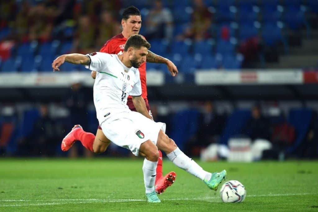 Berardi durante Svizzera-Italia