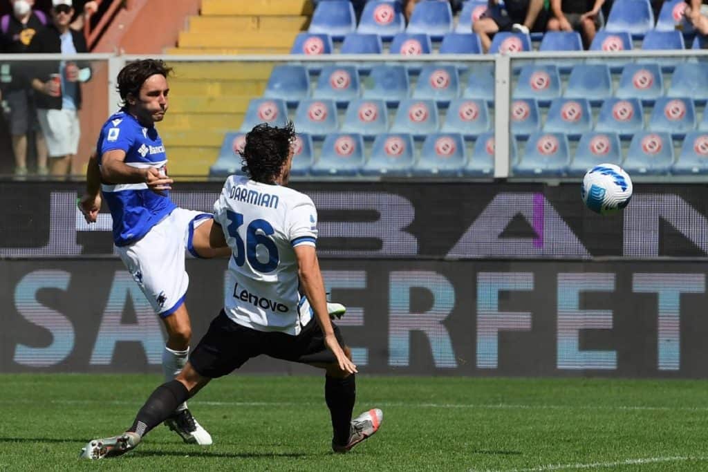 gol Augello, Sampdoria-Inter
