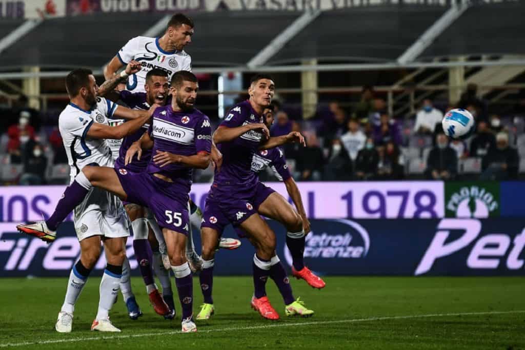 gol Dzeko, Fiorentina-Inter