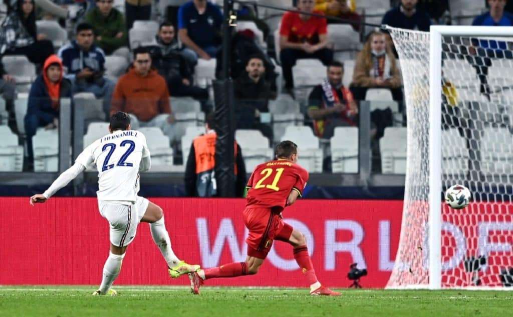 gol Theo Hernandez, Belgio-Francia