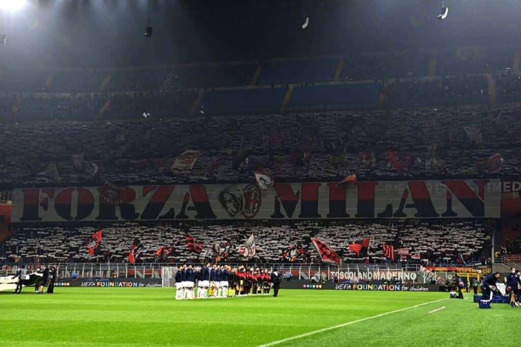 coreografia tifosi Milan